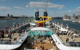 The pool deck on the Epic.