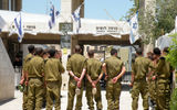 Israeli Soldiers at the entrance to the Western Wall in Jerusalem's Old City.