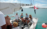 Seabourn passengers on an America’s Cup regatta excursion.