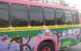 A sightseeing tour bus. TW photo by Gay Nagle Myers