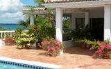 Lush and colorful gardens surround the Day-O pool.