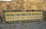 The sign at the Historical Museum of Acapulco. TW photo by Gay Nagle Myers