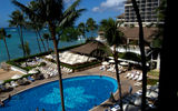 The image of the Cattleya orchid in the pool at the Halekulani hotel in Waikiki is made of 1.2 million individual glass tiles.
