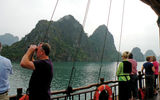 Silver Shadow passengers on a junk in Halong Bay, Vietnam