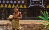 A girl from an indigenous tribe in the Amazon.