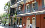 Homes in the French Quarter are distinguished by ornate balconies, actually built by Spanish settlers.