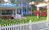 Key West has eight 2,847-square-foot beachfront villas surrounded by a white picket fence, evoking the look and feel of a Key West home. Villas include butler service.