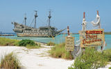 The Flying Dutchman from the "Pirates of the Caribbean" movies is part of the Castaway Cay experience.