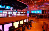 Located on midships Deck 5, the frenetic and fiber optic 211-seat Red Carpet Club is the ship's dedicated nightclub. Photo by Peter Knego/www.maritimematters.com
