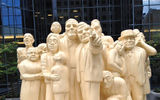 The ''Illuminated Crowd'' sculpture outside McGill University is also called ''Buttercream'' by Montrealers. TW photo by Gay Nagle Myers