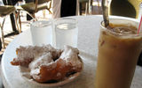 New Orleans' most treasured dessert may very well be the beignet, a fried and sugar-dusted doughnut served at the famed Cafe du Monde, among other venues.