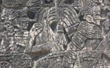 Stone carvings on the ancient walls at the Chichen Itza Mayan site. TW photo by Gay Nagle Myers