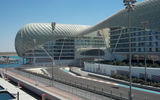 The new Yas Viceroy Abu Dhabi Hotel sits about the emirate's Formula 1 Grand Prix racetrack.