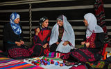 Bedouin weaving at the Women's Bedouin cooperative in Israel's Negev Desert.