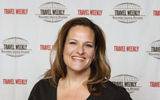 Marilee McInnis, public relations manager of Southwest Airlines, accepted the Best Domestic Airline award for her company.