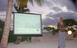 Scientist-in-residence Lauren Brandkamp explains the effects of ocean acidification on local reefs. TW photo by Arnie Weissmann