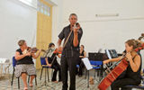 The Orquestra de Camara, a chamber music orchestra of seven musicians, performed for our group in Cienfuegos, Cuba.