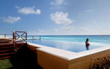 The three-bedroom suite features a private pool.