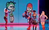 Dancers interact with high-tech LED screens during the ''80s Pop to the Max'' show on the Carnival Freedom.