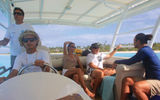 Guests on a boat tour that highlights natural features of the island. TW photo by Arnie Weissmann