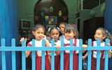 Schoolchildren were as curious about our group of Americans as we were about them.