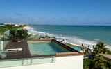 A plunge pool on the roof of a Rosewood Mayakoba oceanview suite.