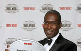 James Boyd, Singapore Airlines' vice president of public relations for the U.S., accepted the first Readers' Choice Award in the Best Business/First Class category.
