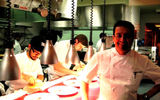 Chef and owner Normand Laprise in the kitchen of his Restaurant Toque! in downtown Montreal, A Relais & Chateau member restaurant and AAA Five Diamond Award winner.
