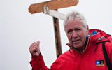 While in Antarctica on a 14-day voyage with Lindblad Expeditions over the New Year's holiday, Jeopardy! host Alex Trebek made a special visit to Palmer Station, a U.S. Antarctic Research base. Photo Credit: Richard Maack, Lindblad Expeditions