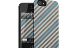 The Uncommon Capsule, also made for the iPhone 5, offers direct access to all phone features, a two-piece slide-on design for easy docking, an anti-glare camera ring and the intriguing online option to allow you to add a photo, logo, phrase, name or monogram to the back of the case. Use it with your own eye-catching photo and you will discover people asking where you got that unusual case.