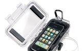Great for sports enthusiasts, the Pelican i1015 Protector Case features a carabiner that can secure it to backpack or belt loop, an easy-open latch, a rubber liner that doubles as an o-ring seal and stainless steel hardware. Water resistant, crushproof and dust proof, the i1015, which includes an external jack, fits several smartphones, including Blackberrys, iPhones, Nokias, Motorolas and the Samsung Galaxy S.