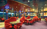 The Ocean Plaza cafe and entertainment area aboard the Joe Farcus-designed Carnival Dream