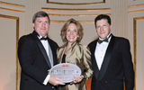 Travel Weekly Publisher Bob Sullivan and Pamela Wright, Hertz's division vice president of travel industry and partnership sales. Hertz grabbed Best in Car Rental honors in both the domestic and international categories.