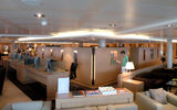 The Seabourn Square is one of the most popular areas on the ship. It combines the library, coffee shop, bursar's office, shore excursions desk and computer area.