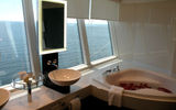 The bathroom in a villa suite on the Epic.