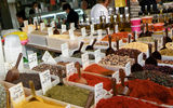 Spices for sale in the Tel Aviv Shuk, or open air market.