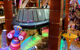 The Rising Tide bar on the Oasis of the Seas takes 15 to 30 minutes depending on the cruise to get from Deck 5 Promenade to Deck 8 on Central Park.