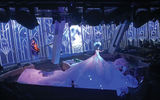An evening view of the Two70 lounge during a performance of Starwater, the first show designed for the space, which is unique to Quantum of the Seas.