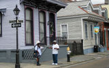 Charming, colorful "shotgun" houses are typical of the French Quarter and Faubourg-Marigny.