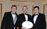 Starwood won the Best in Hawaii/South Pacific title for the second consecutive year, and Westin won Best in Upscale, also for the second year in a row. John Mannion, center, director of sales and marketing programs at Starwood's Luxury Collection, accepted both awards.