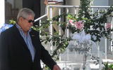 Chairman Butch Stewart releases white doves at opening ceremony of Balmoral Tower.