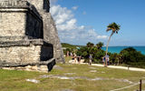 The ruins at Tulum are perched above the ocean. Photo by Johanna Jainchill