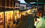 The French Quarter in New Orleans is lively at night with restaurants, bars and music.