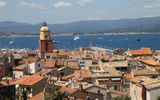 Rooftops in Saint-Tropez, seen from the height of the village's 16th century citadel.