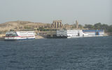 Many riverside towns along the Nile, such as Kom Ombo, pictured, are dominated by ancient, pharaonic-era temple ruins.