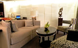 The Living Room in an Oceania Suite. TW photo by Johanna Jainchill