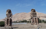 Archeologists recently discovered two new ancient statues near the much-visited Colossi of Memnon, pictured, near Luxor.