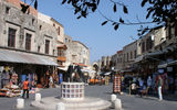 One of numerous shopping streets, now targeting tourists, in the old city of Rhodes.