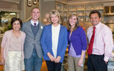 "Win a Wedding" contest winners (L-R): Darcy Miller, Martha Stewart Weddings; contest winner Colin Van Dervort of Metairie, La.; Martha Stewart; contest winner, Elizabeth Wilks of Metairie; and Kevin Froemming, president of Unique Vacations. Photo credit: Nick D./'The Martha Stewart Show'