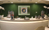 The Marina is in many ways an art gallery, with all 1,500 pieces of art picked by Chairman Frank del Rio and President Bob Binder. Binder found this original Damien Hirst in a New York gallery. It now adorns the Canyon Ranch SpaClub. Photo by Ralph Grizzle, http://www.avidcruiser.com/